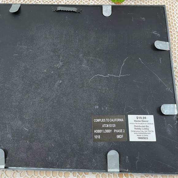 Hobby Lobby Accents Galvanized Metal Matted Pic Frame 1 X 14 Hangs